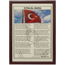 İstiklal Marşı Milli Levha 35x50 Çerceveli